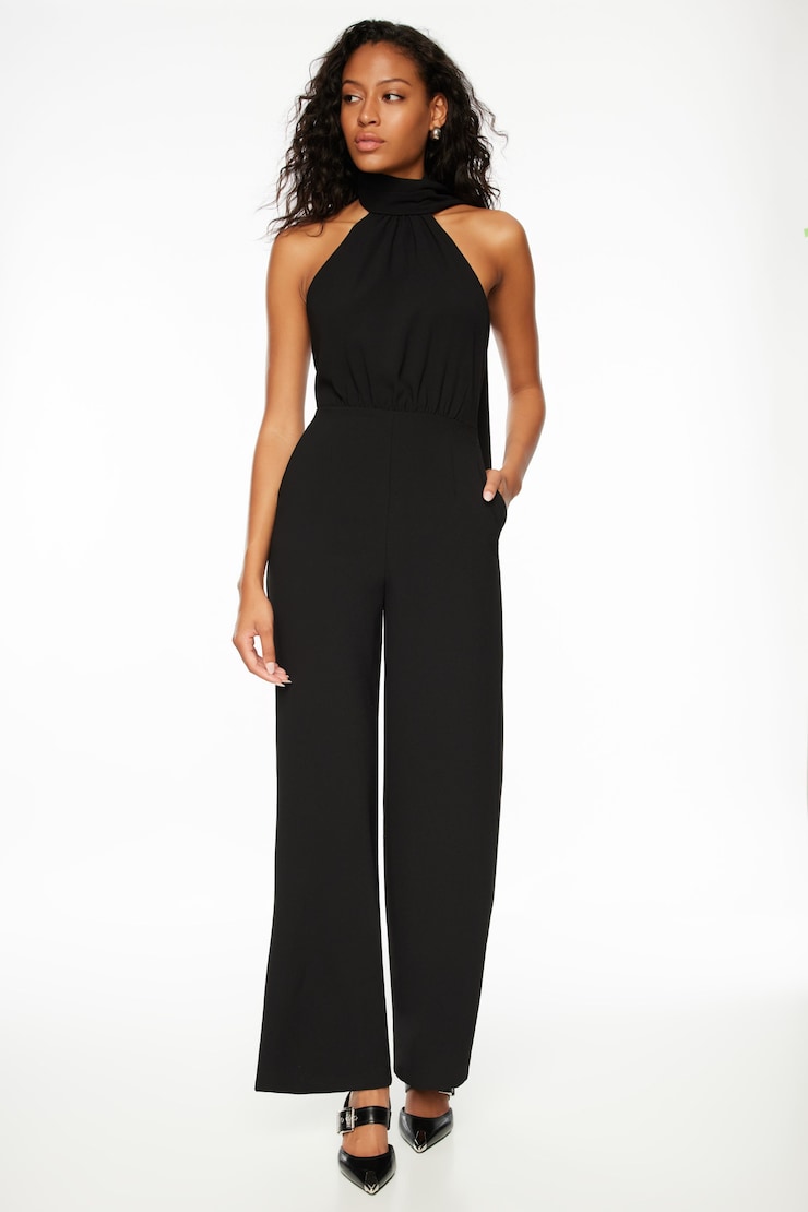Halter Asymmetric Jumpsuit