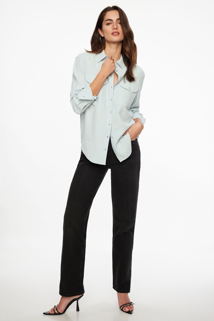 Frida Pocket Shirt Artic Blue large