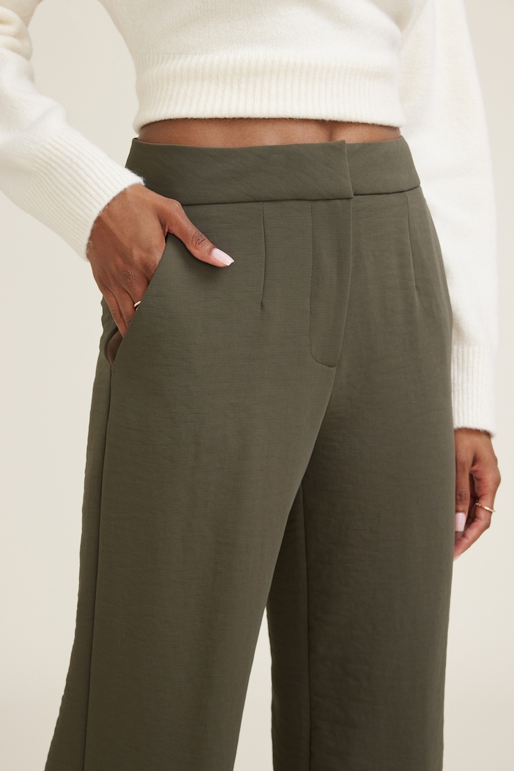 Yasmin Airflow Straight Leg Pants Tropical Moss Khaki large