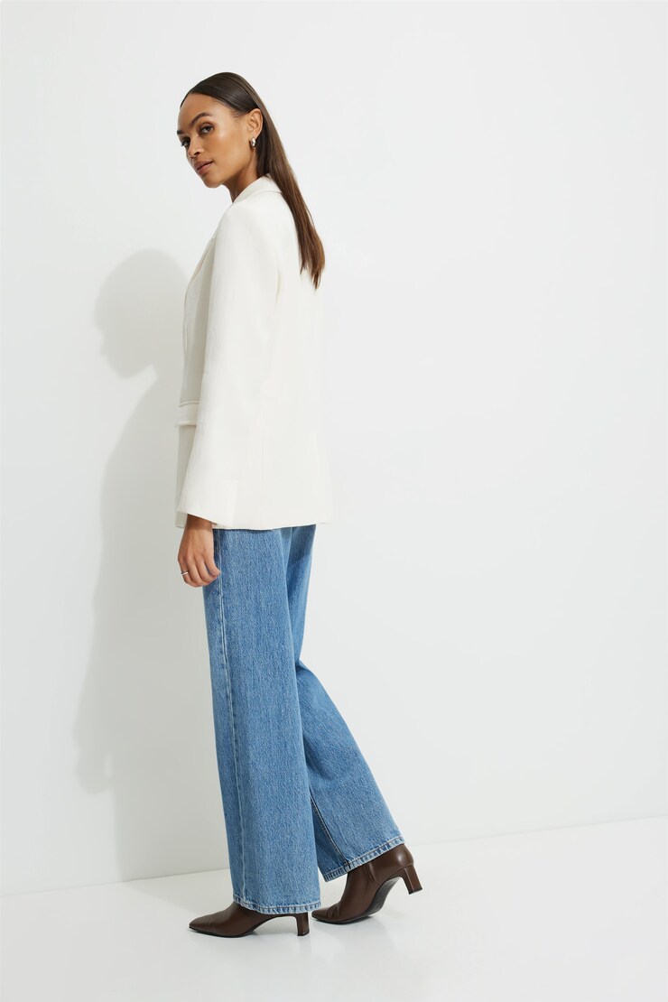Straight Single Breasted Blazer Sea Salt large