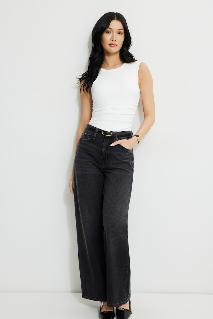 Dina Softform Open Back Bodysuit Snow White large