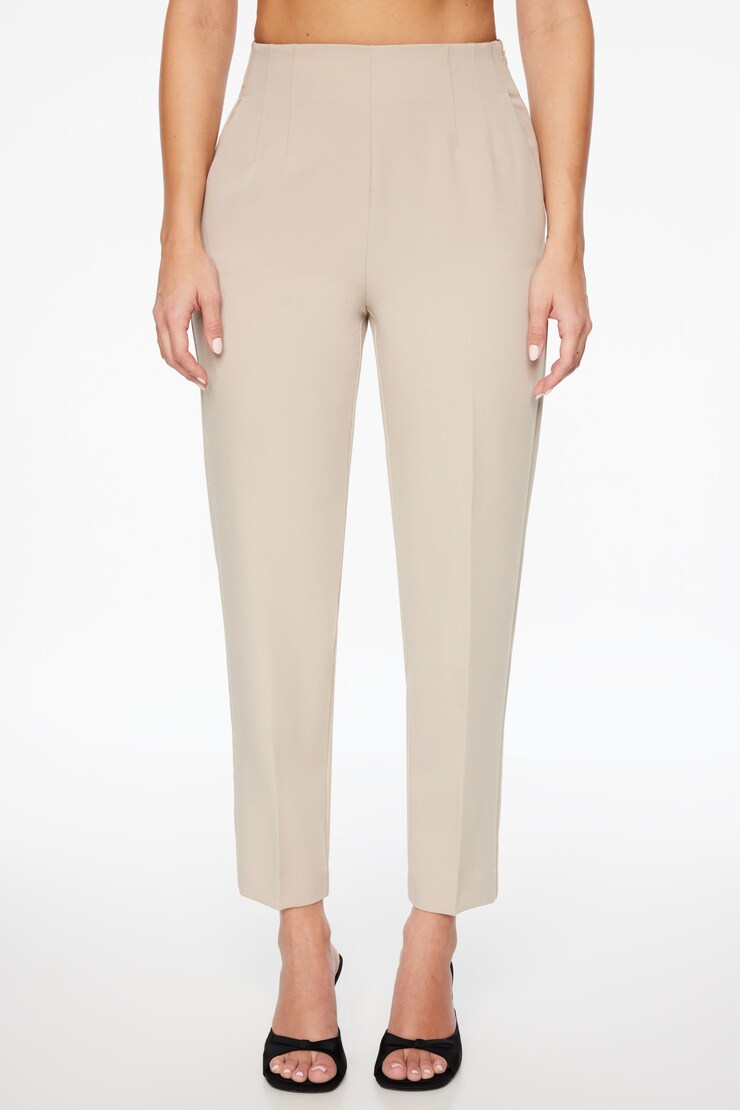 Kendall Slim Side Zip Pants Pure Cashmere Beige large