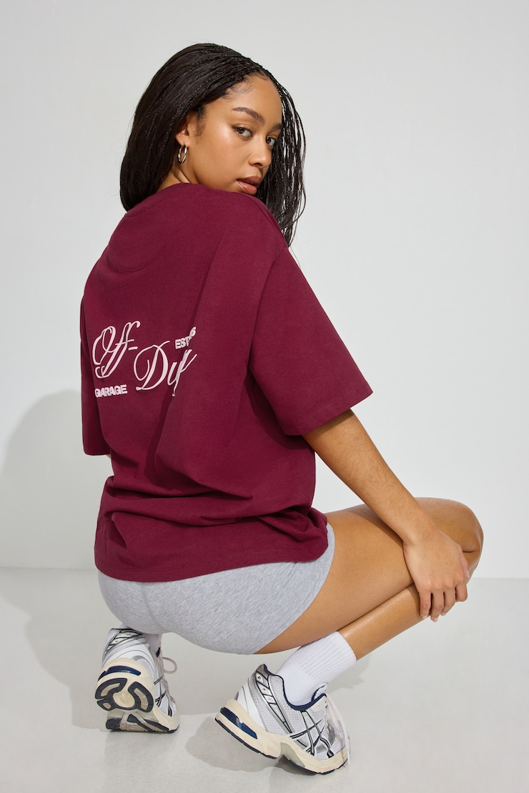 Oversized Boyfriend Tee RED | Garage