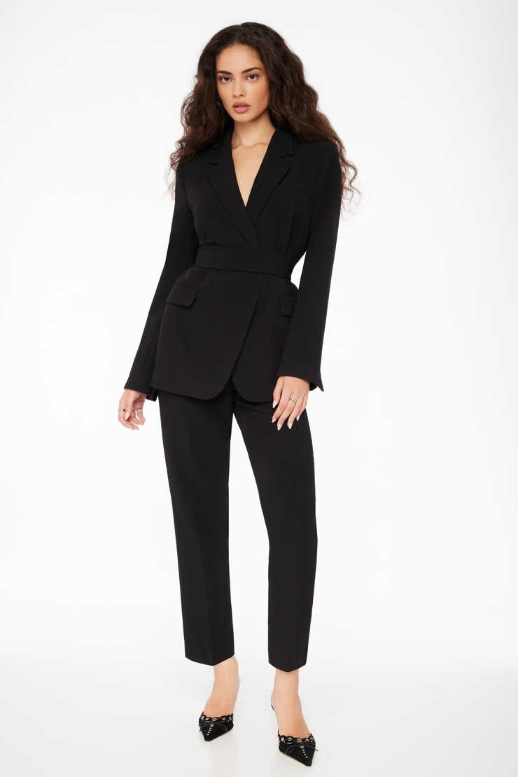 Leia Belted Blazer Jet Black  large