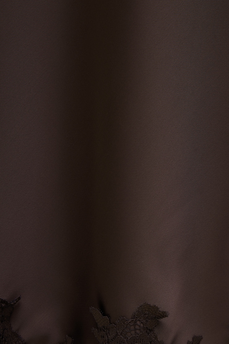 Lace Satin Midi Skirt