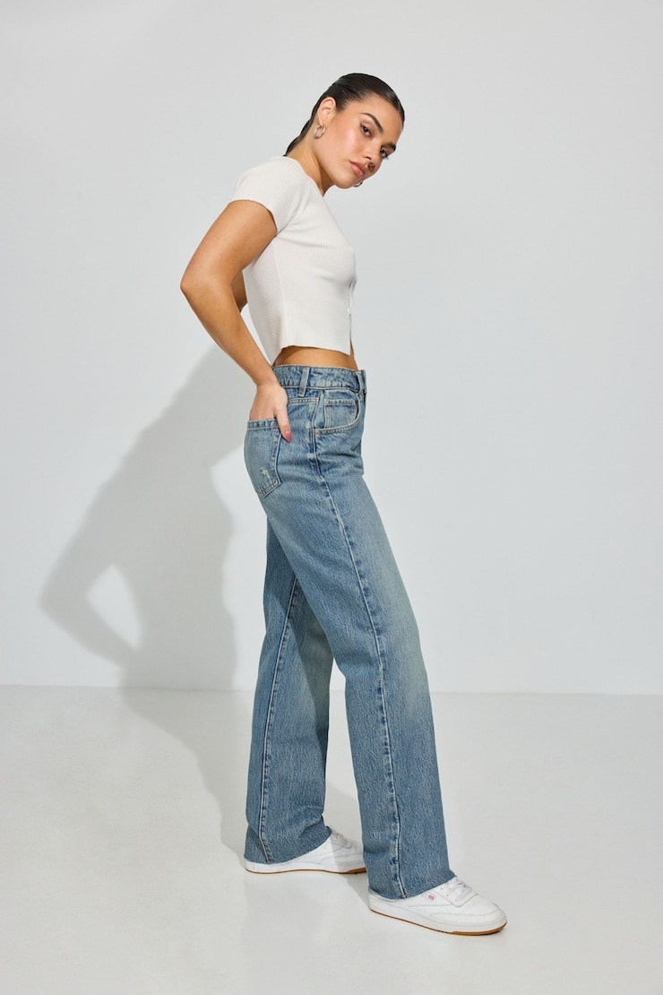 90s Straight Jeans, Calla Blue, large