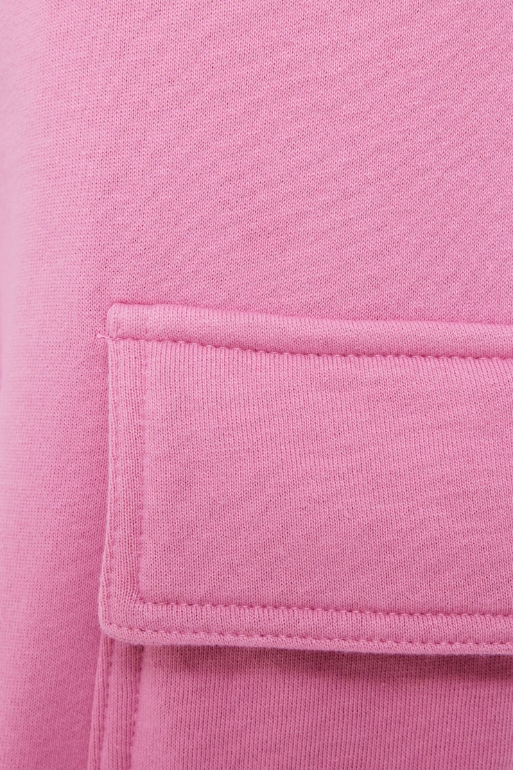 Pantalon de jogging cargo en molleton, Rose urbain, large
