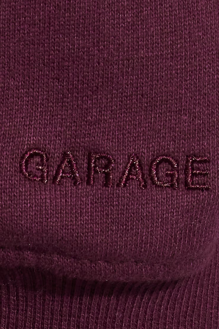UltraFleece Hoodie, Fig Fantasy Maroon with Chenille "GARAGE" Logo, large