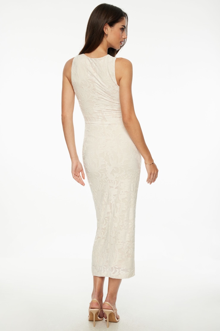 Jacquard Floral Maxi Dress Antique Pearl large