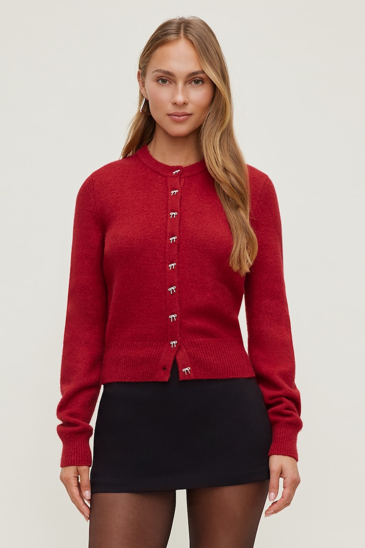 Cardigan à boutons en boucles Rebecca