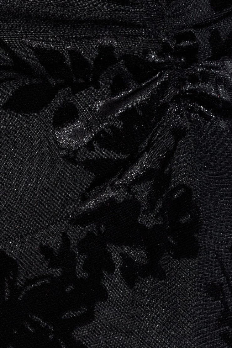 Burnout Sweetheart Maxi Dress, Jet Black Floral, large