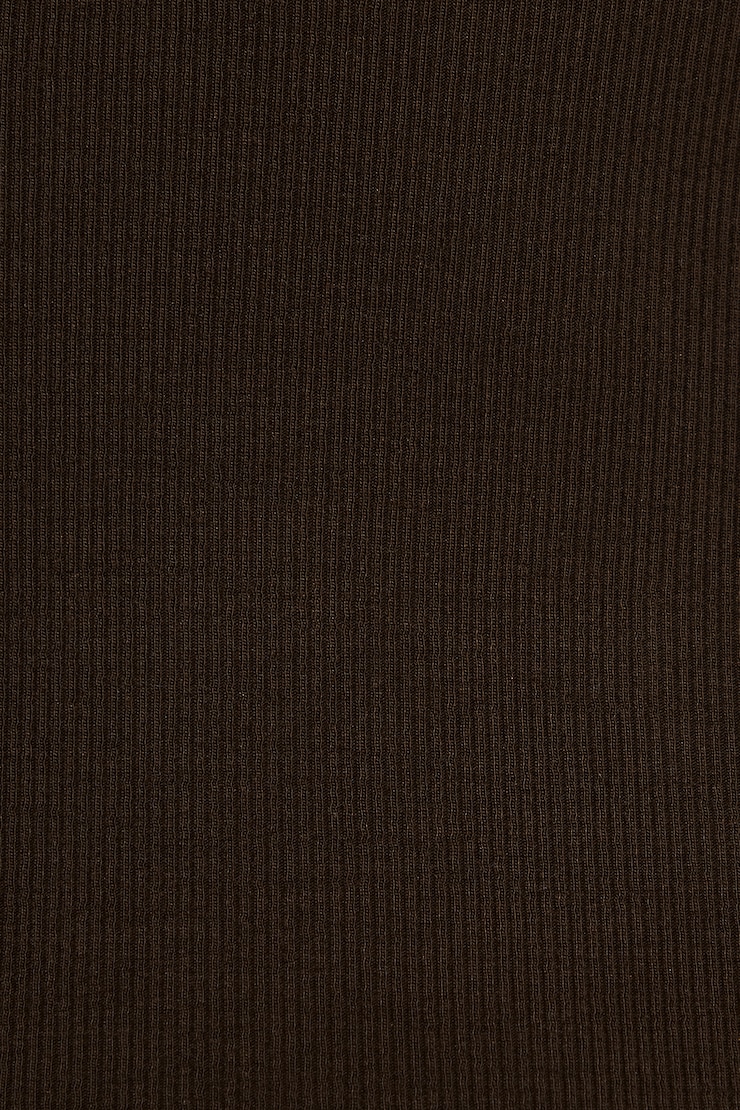 V-Neck Ribbed Mini Dress