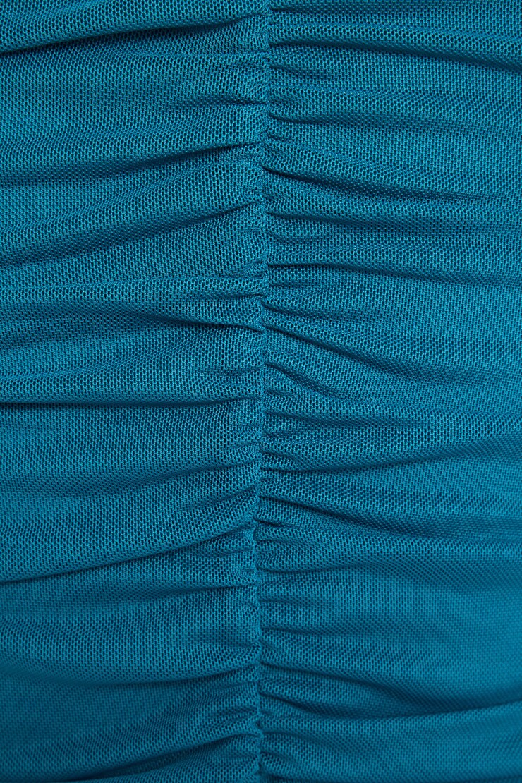 Gigi Mesh Mini Dress, Deep Lagoon Green, large