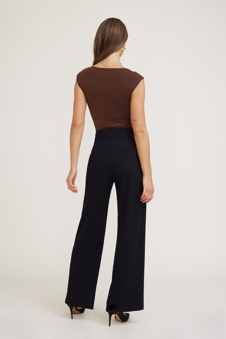 Yasmin Straight Leg Pants Jet Black large