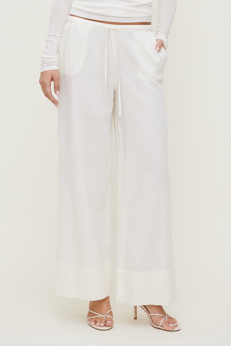 Leo Linen Wide Leg Pants