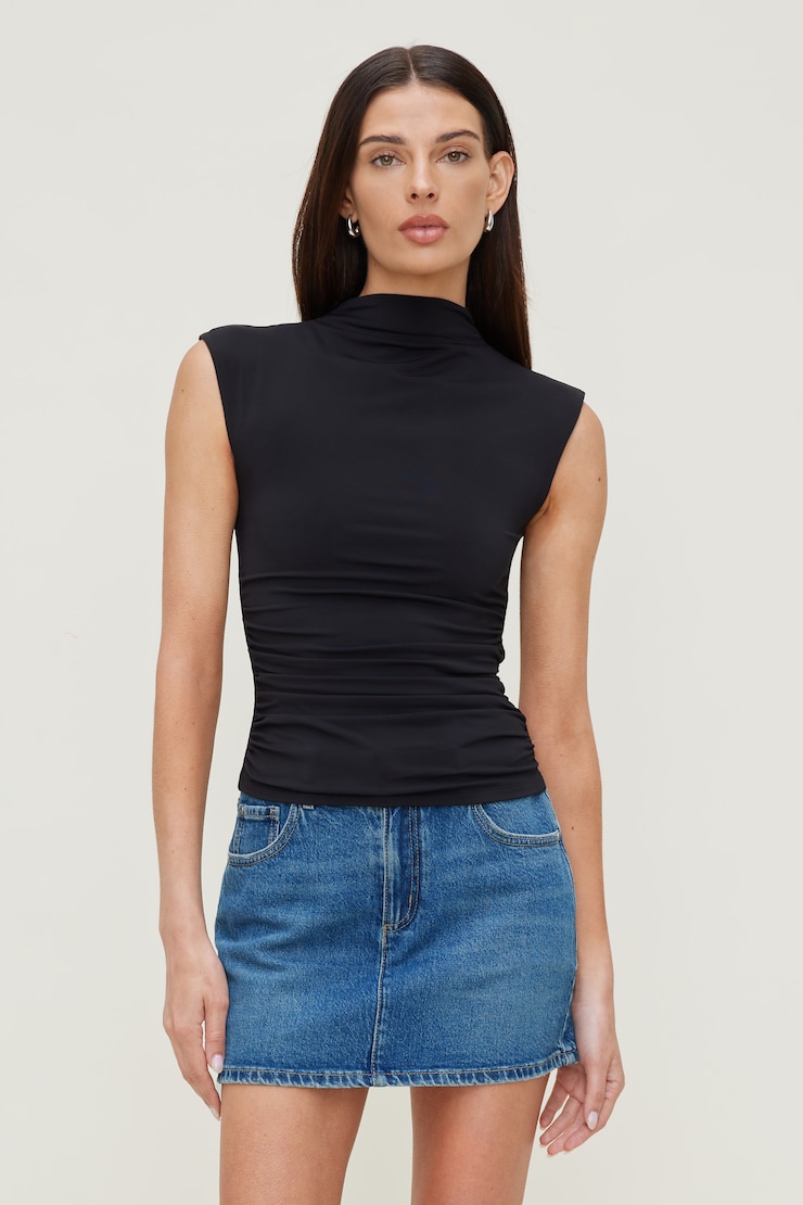 Sculpt Shirred T Shirt