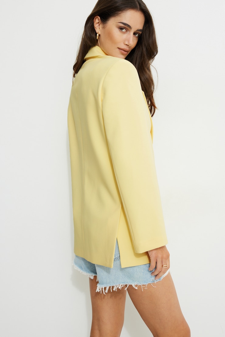 Noa Oversized Blazer Double Cream Yellow large