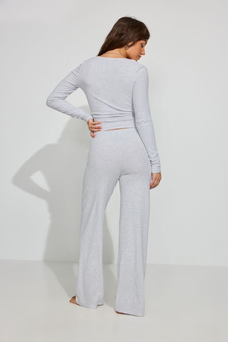 Brushed Jersey Pants, Spring Grey Mix, large