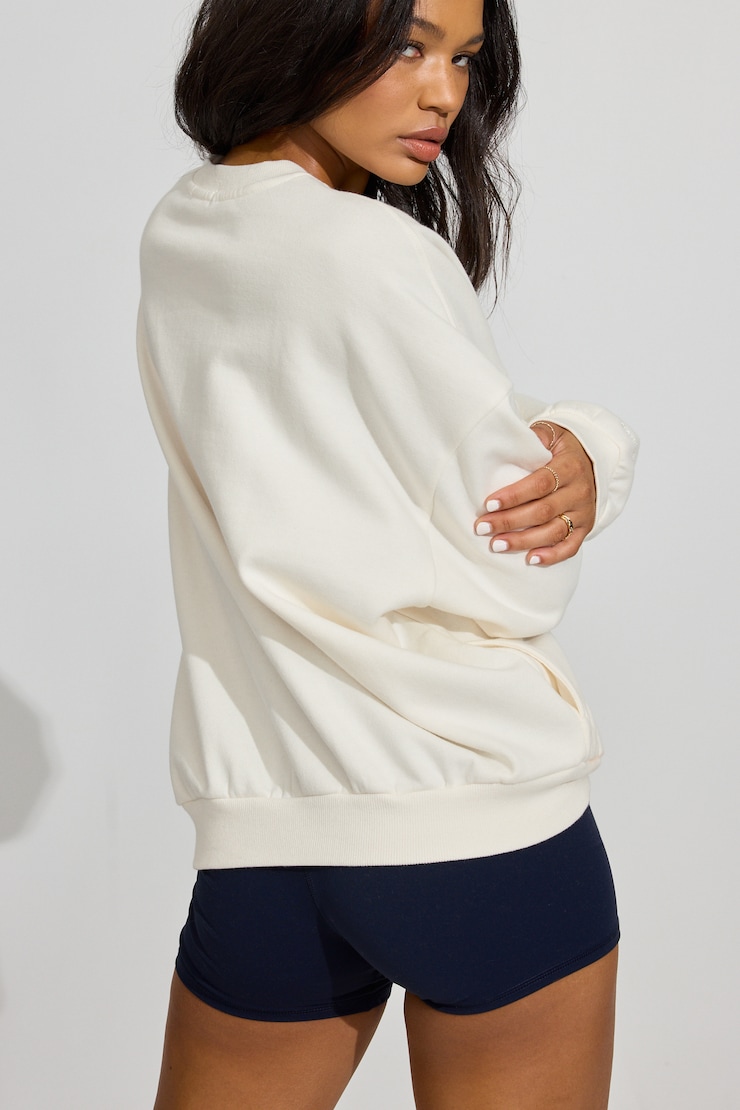 UltraFleece Crewneck Sweatshirt, Snow White, large