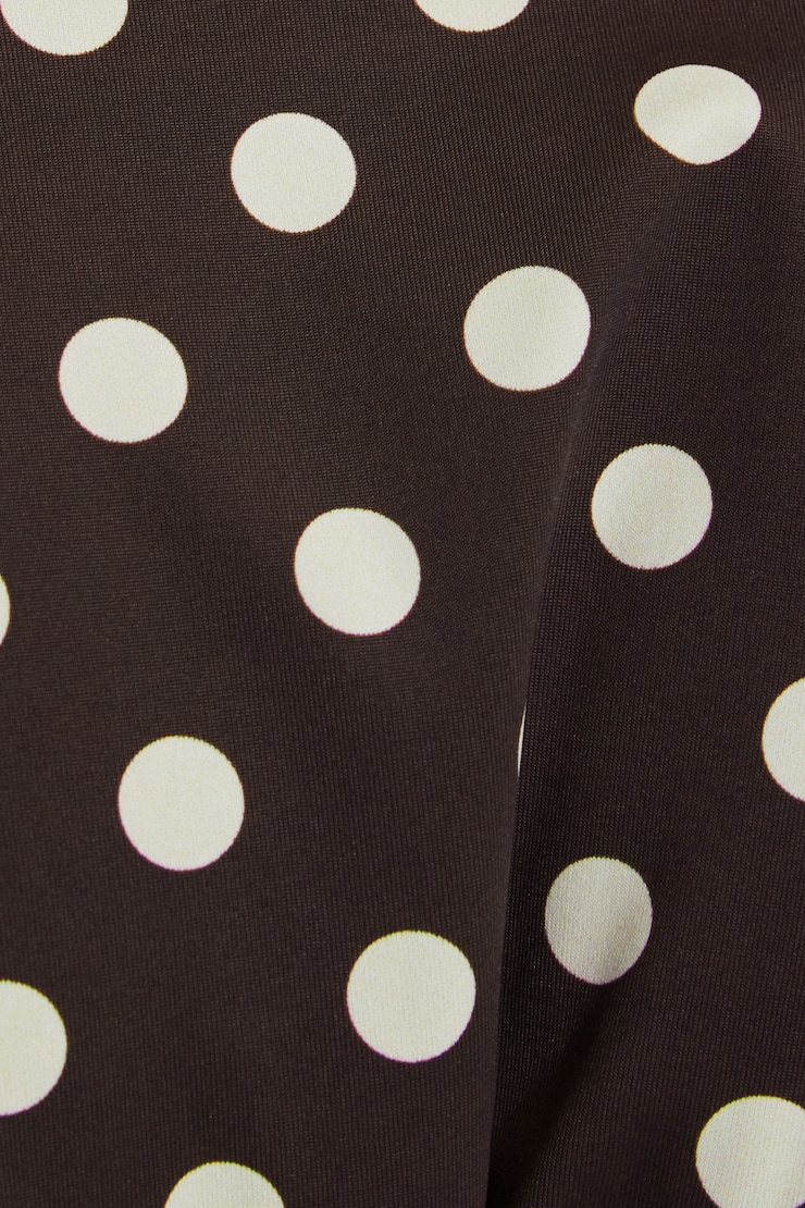 Cheeky Side Tie Bikini Bottom, Brown Polka Dot, large