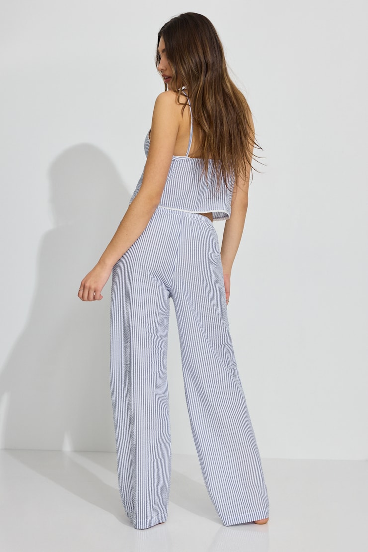 Sleep Pants, Blue/White, large