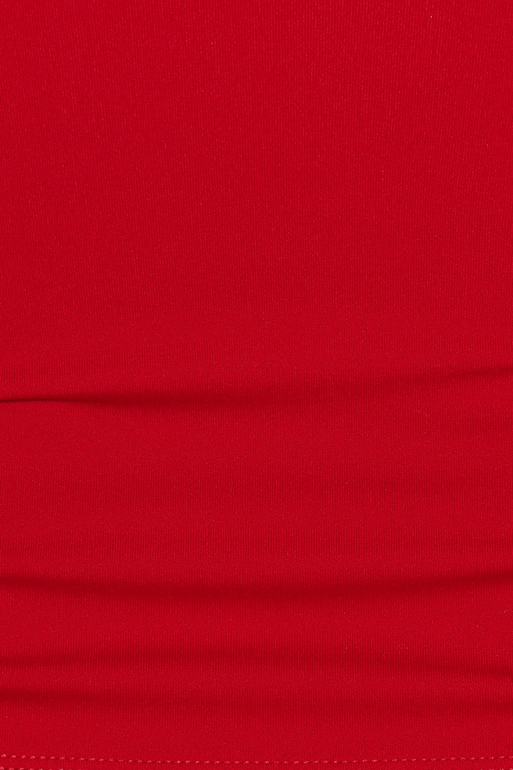 Sleek Plunge Halter Top, Scarlet Flame Red, large