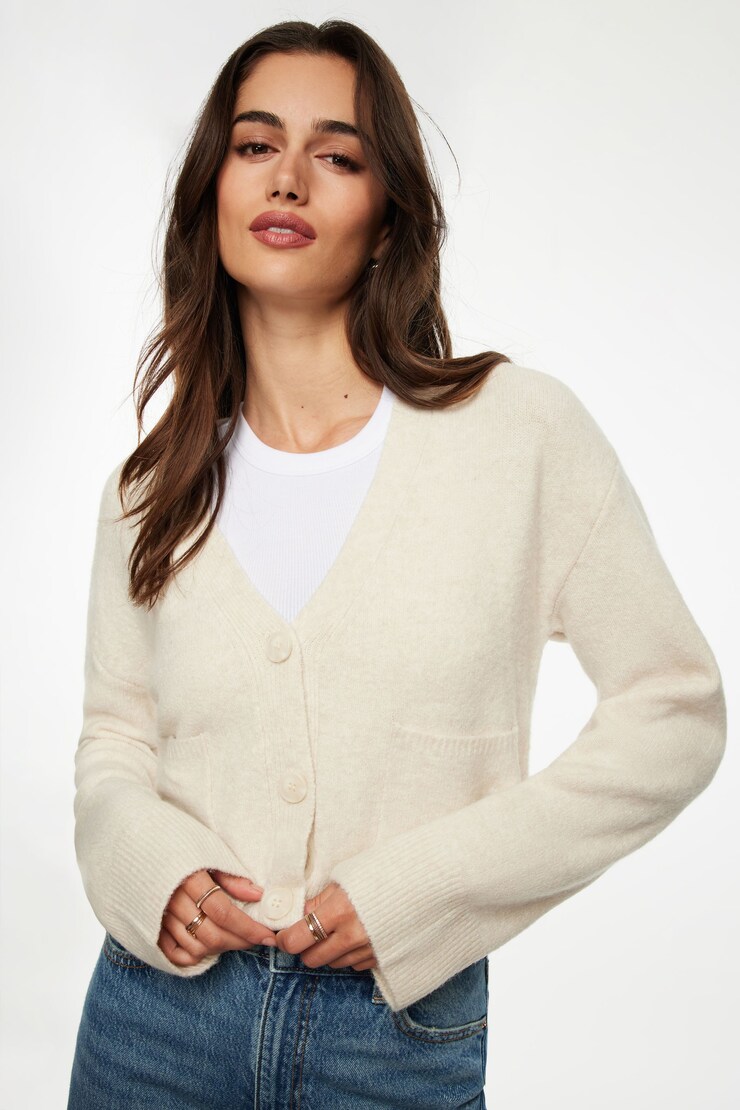 Heavenlyarn™ Abbey Cropped Cardigan Rainy Day large