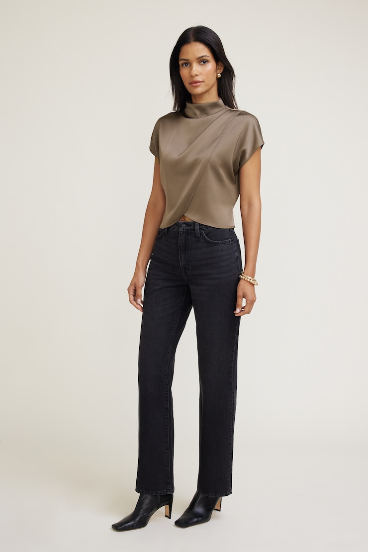 Ella Layered Satin Blouse