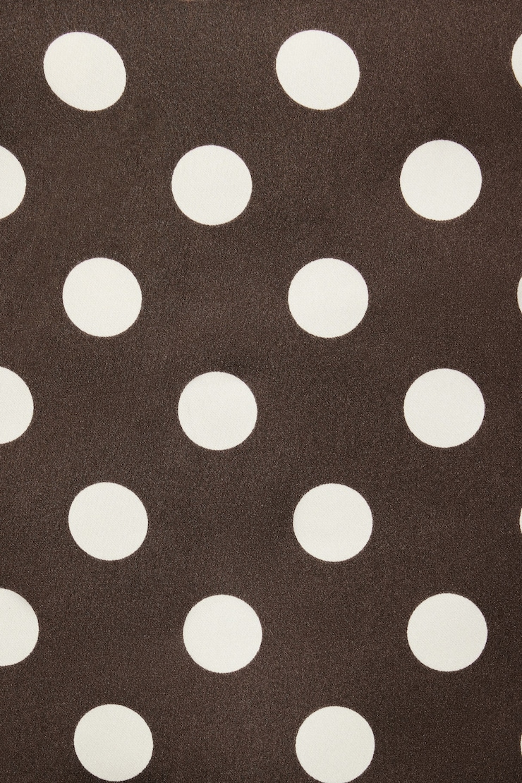 Satin Tube Top Chocolate Polka Dot large