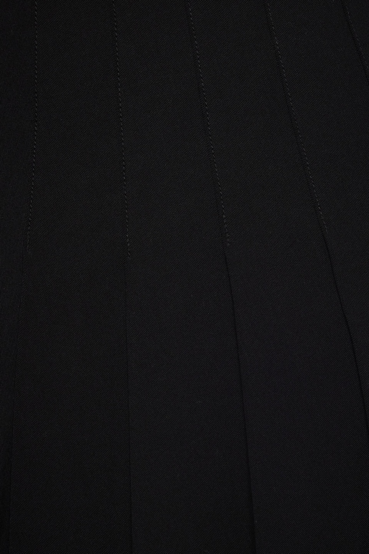 Pleated Mini Skirt with D-ring Hardware Jet Black large