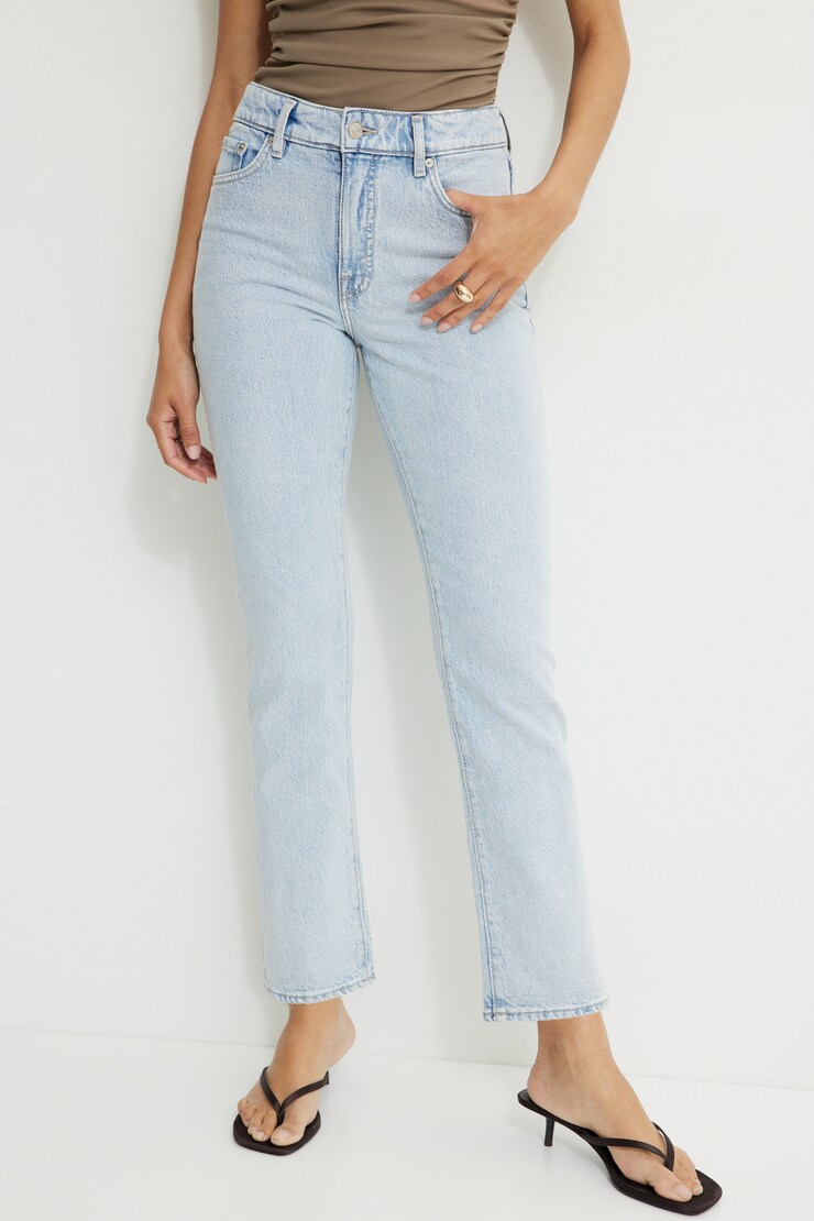 Frenchie High Rise Slim Leg Jeans Light Indigo / Glace Blue large