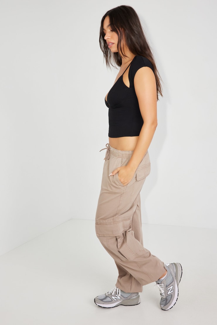 Harlowe Parachute Pant, Funghi Brown, large