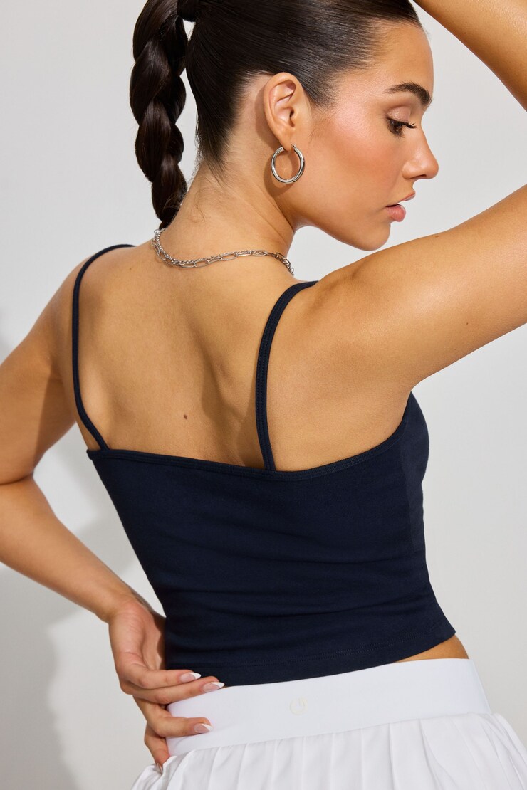 Felicia Femme Cami, Mariana Blue with "Dolce Vita" Art, large