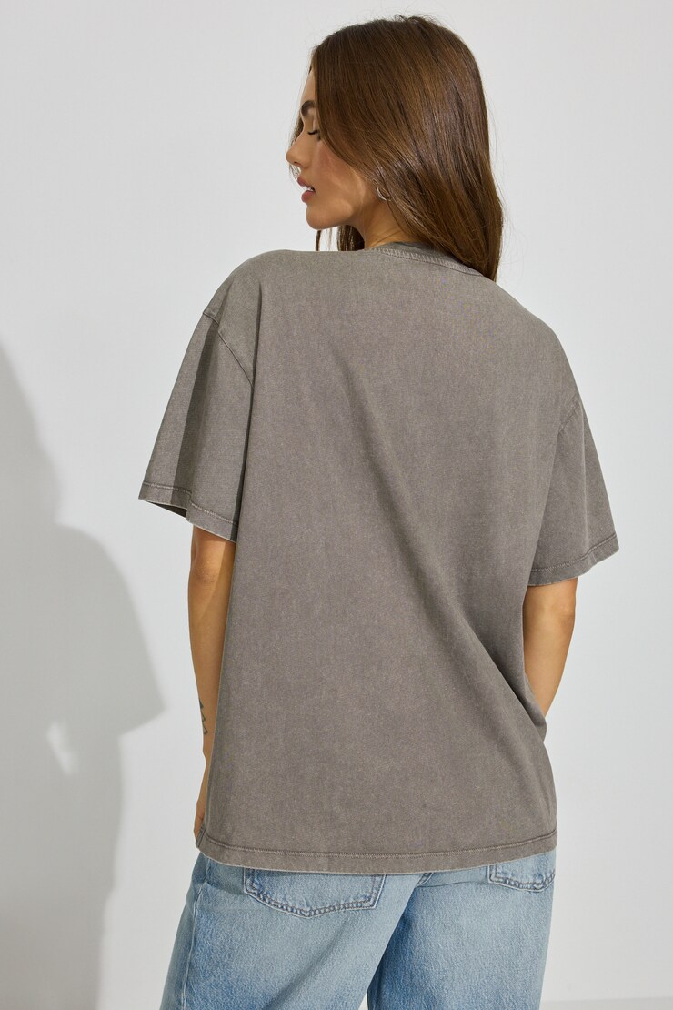 Ex Boyfriend Tee, Washed Smoked Out Grey with "Brick Lane Market" Art, large