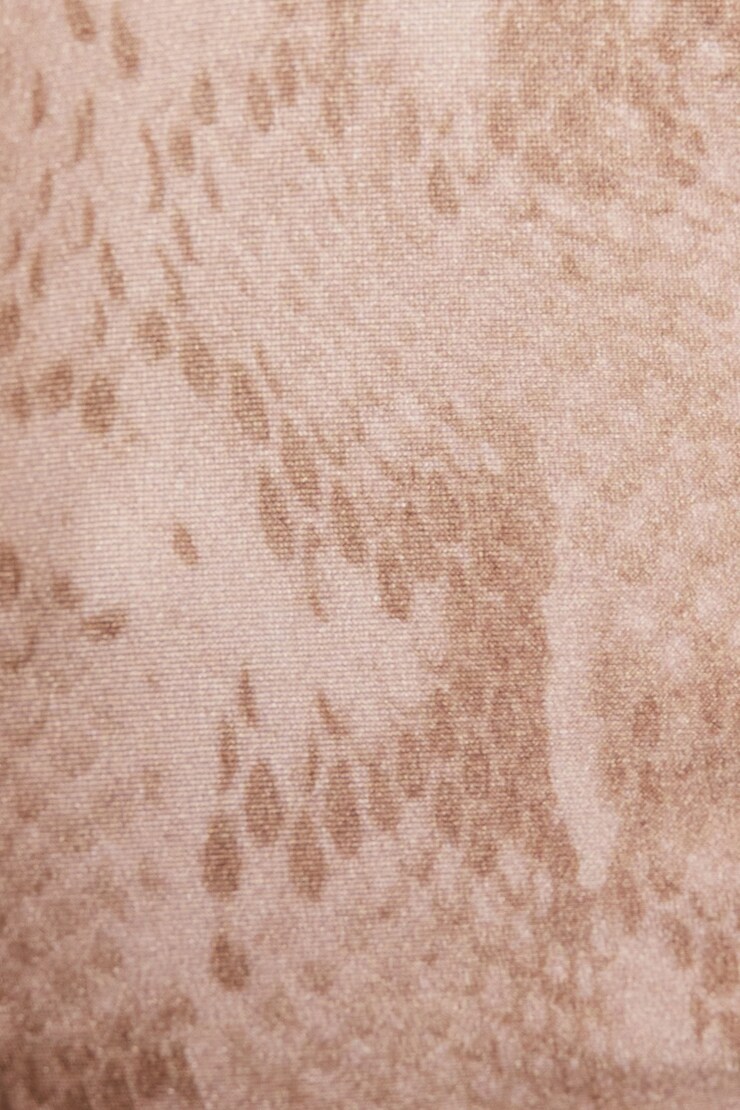 Hardware Triangle Bikini Top, Snake Print Taupe, large