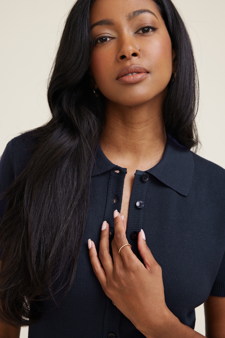 Polo Crewneck Cardigan