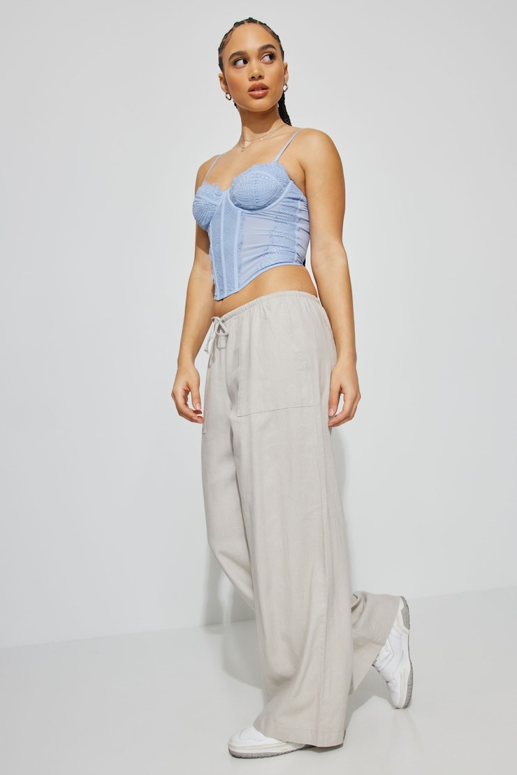 SoftTerry Wide Leg Sweatpants, Silver Cloud Beige, large