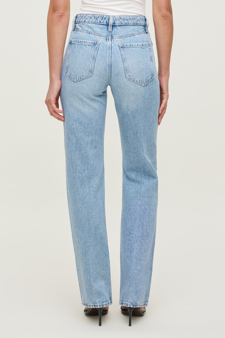 Cara Rigid High Rise Straight Leg Jeans