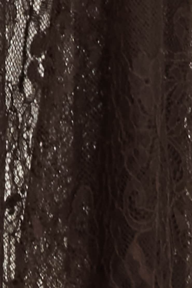 Sheer Lace Maxi Skirt Java Brown large