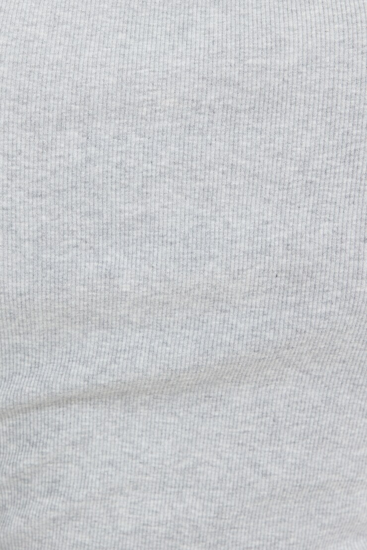 Olive Ribbed Hip T Shirt Fall Grey Mix large