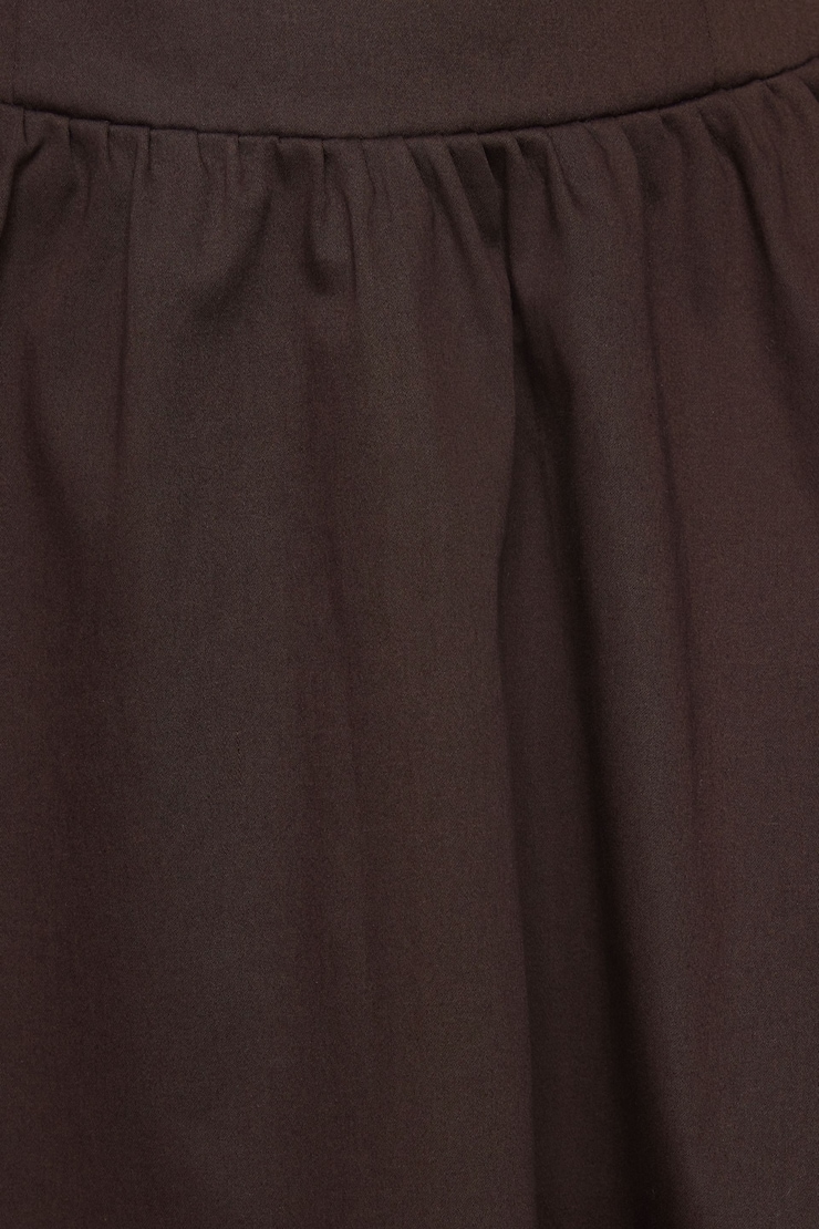 Corset Flare Mini Dress Chocolate Plum Brown large