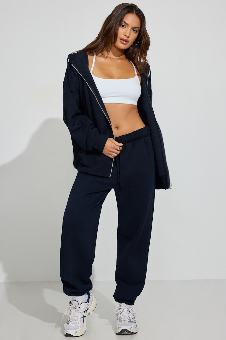 SoftTerry Oversized Zip-Up Hoodie Blue | Garage