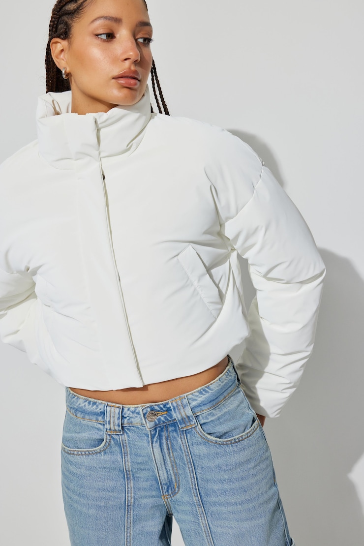 Padded Puff Jacket, Bright White, large