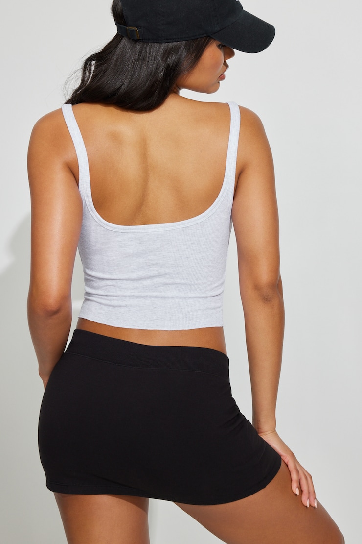 Ribbed Tank Top, Spring Grey Mix, large