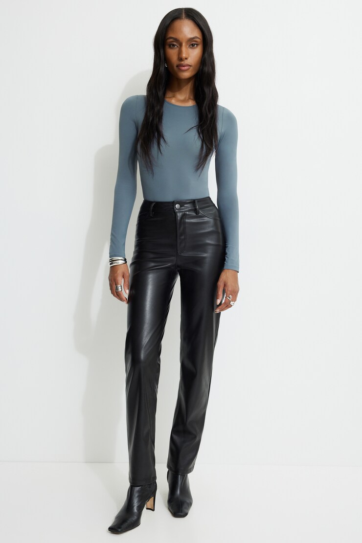 Kyla Sculpt Crewneck Bodysuit Dark Slate large