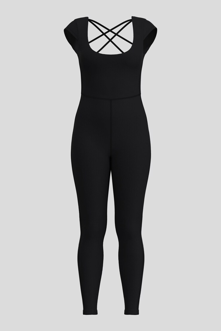 Julia Strappy Open Back Jumpsuit, Jet Black, large