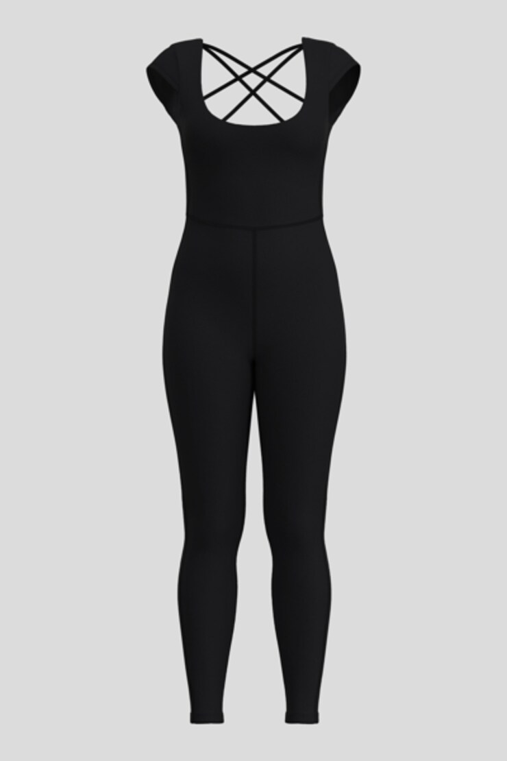 Julia Strappy Open Back Jumpsuit, Jet Black, large