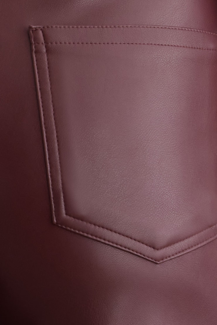 Pantalon à jambe droite Yasmin en lin Port Royale Bourgogne large