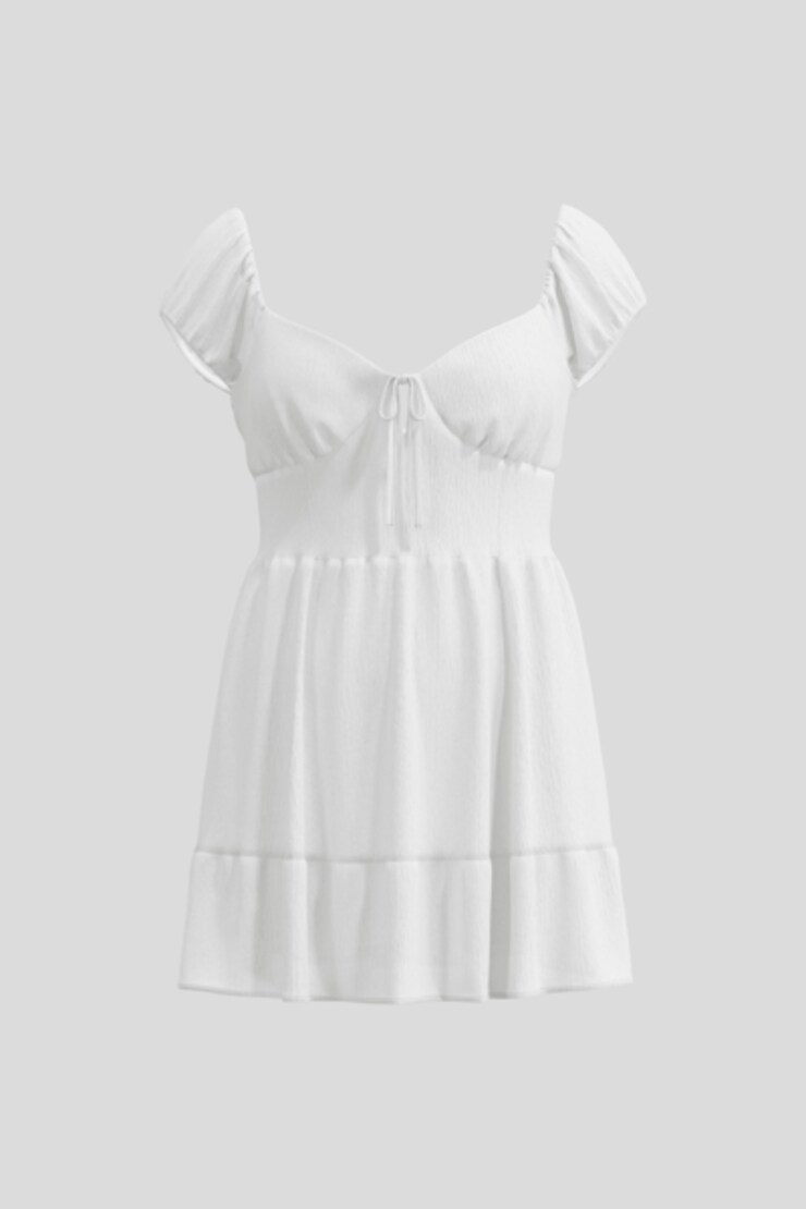 Regina Tie Front Romper, Snow White, large