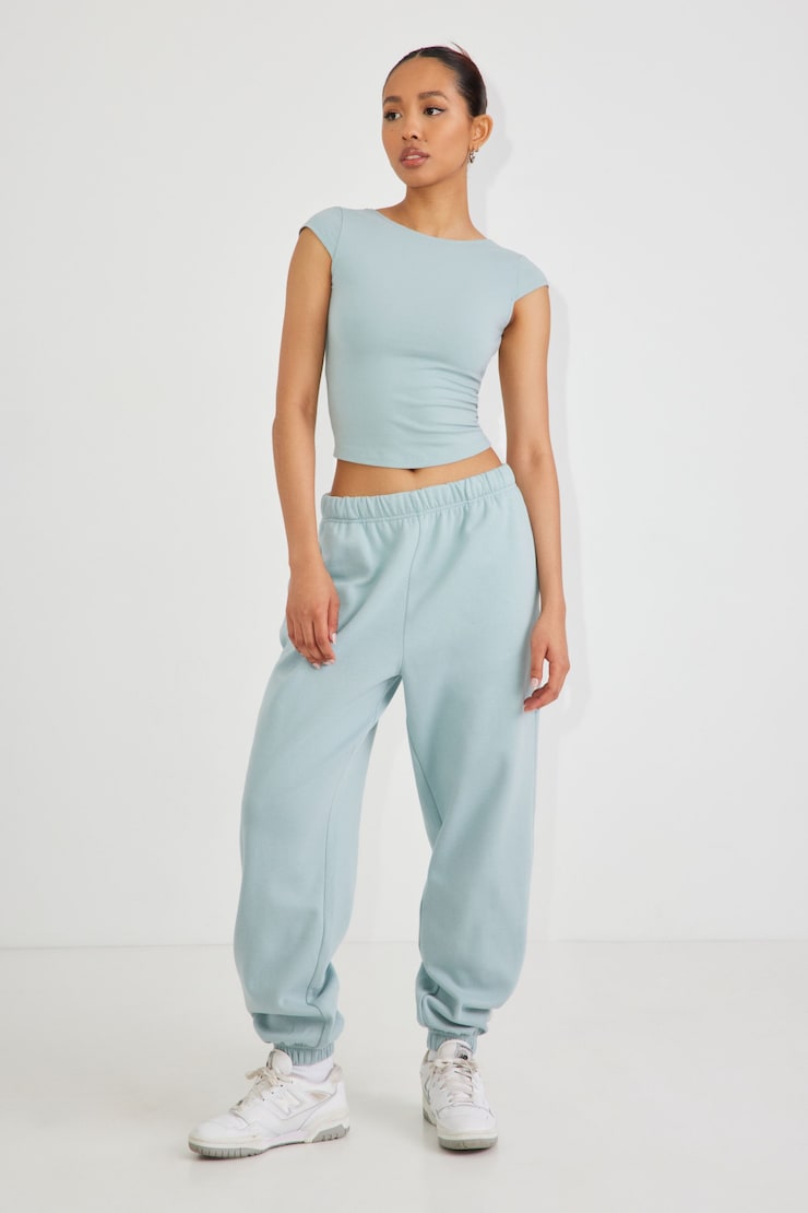 Talia Open Back Tee, Lakeshore Blue, large